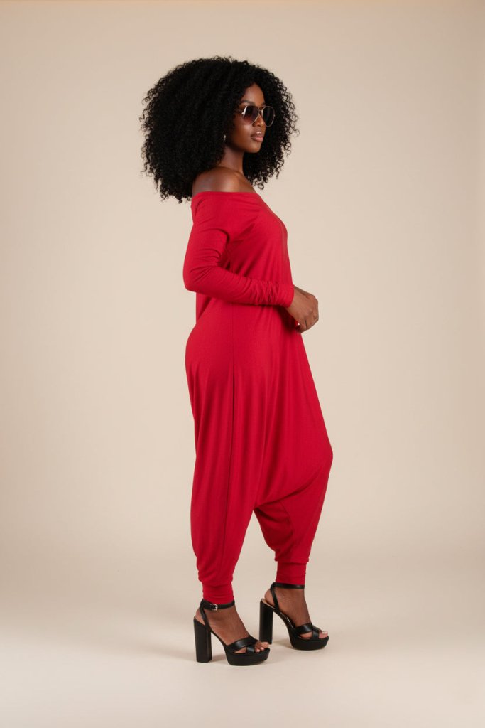 Red Harem Jumpsuit Marla - EUG Fashion EugFashion 