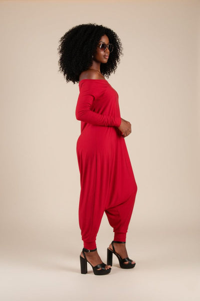 Red Harem Jumpsuit Marla - EUG Fashion EugFashion 