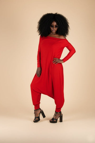 Red Harem Jumpsuit Marla - EUG Fashion EugFashion 