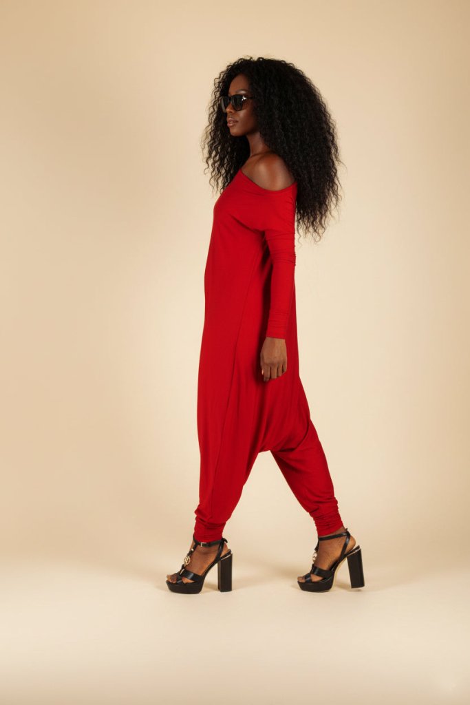 Red Harem Jumpsuit Marla - EUG Fashion EugFashion 