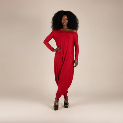 Red Harem Jumpsuit Marla - EUG Fashion EugFashion 
