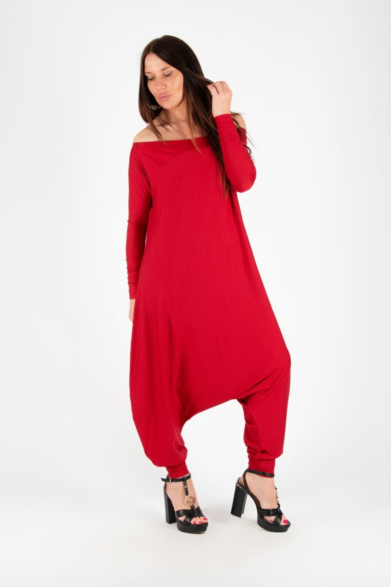 Red Harem Jumpsuit Marla - EUG Fashion