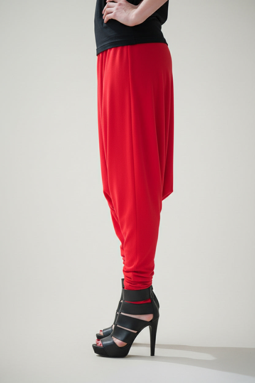 Red harem pants Atila — EUG Fashion #red