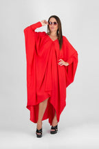 Red Maxi Summer Dress PREA - EUG FASHION