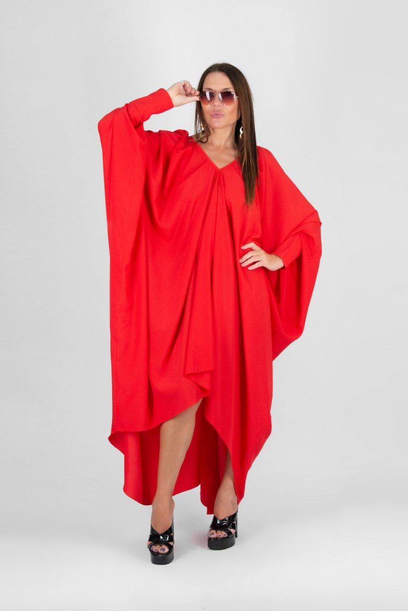 Red Maxi Summer Dress PREA - EUG FASHION