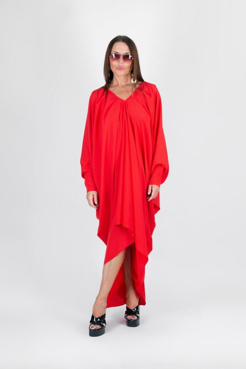 Red Maxi Summer Dress PREA - EUG FASHION