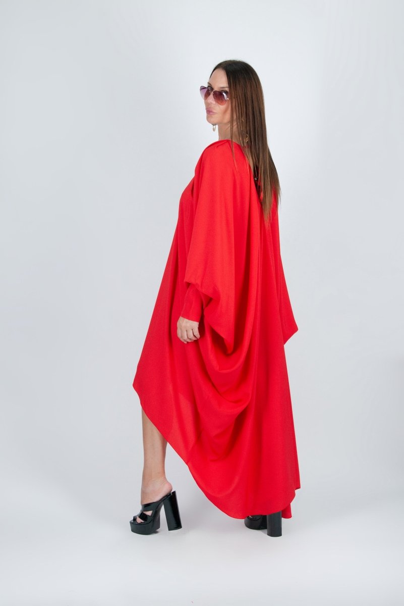 Red Maxi Summer Dress PREA - EUG FASHION