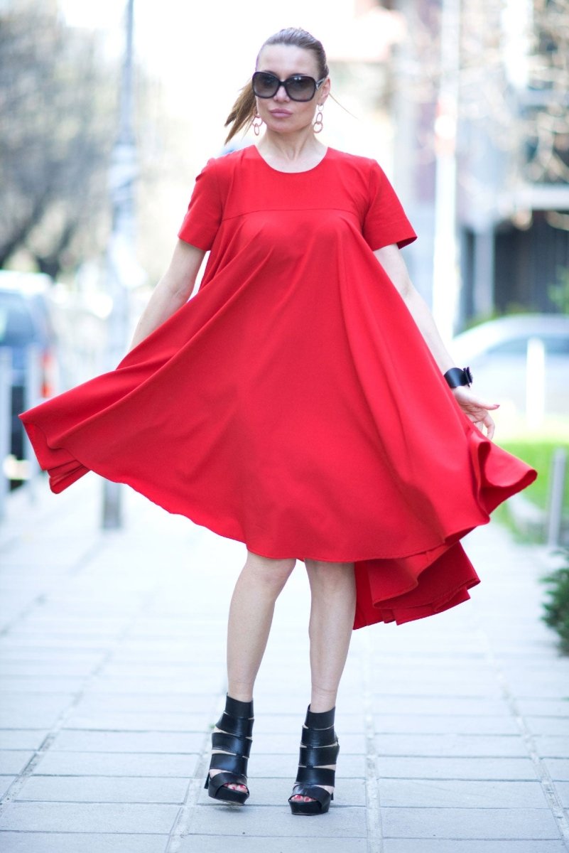 Red Summer Maxi Dress KOSARA - EUG Fashion