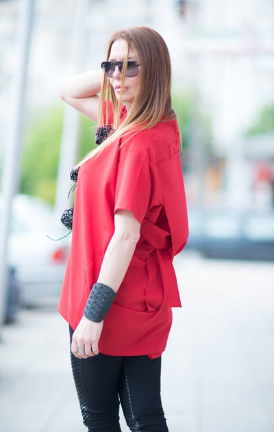 Red Tunic Adelina - EUG Fashion EugFashion 