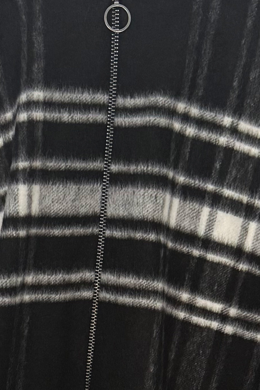 Plaid wool asymmetric dress Holly - EUG Fashion
