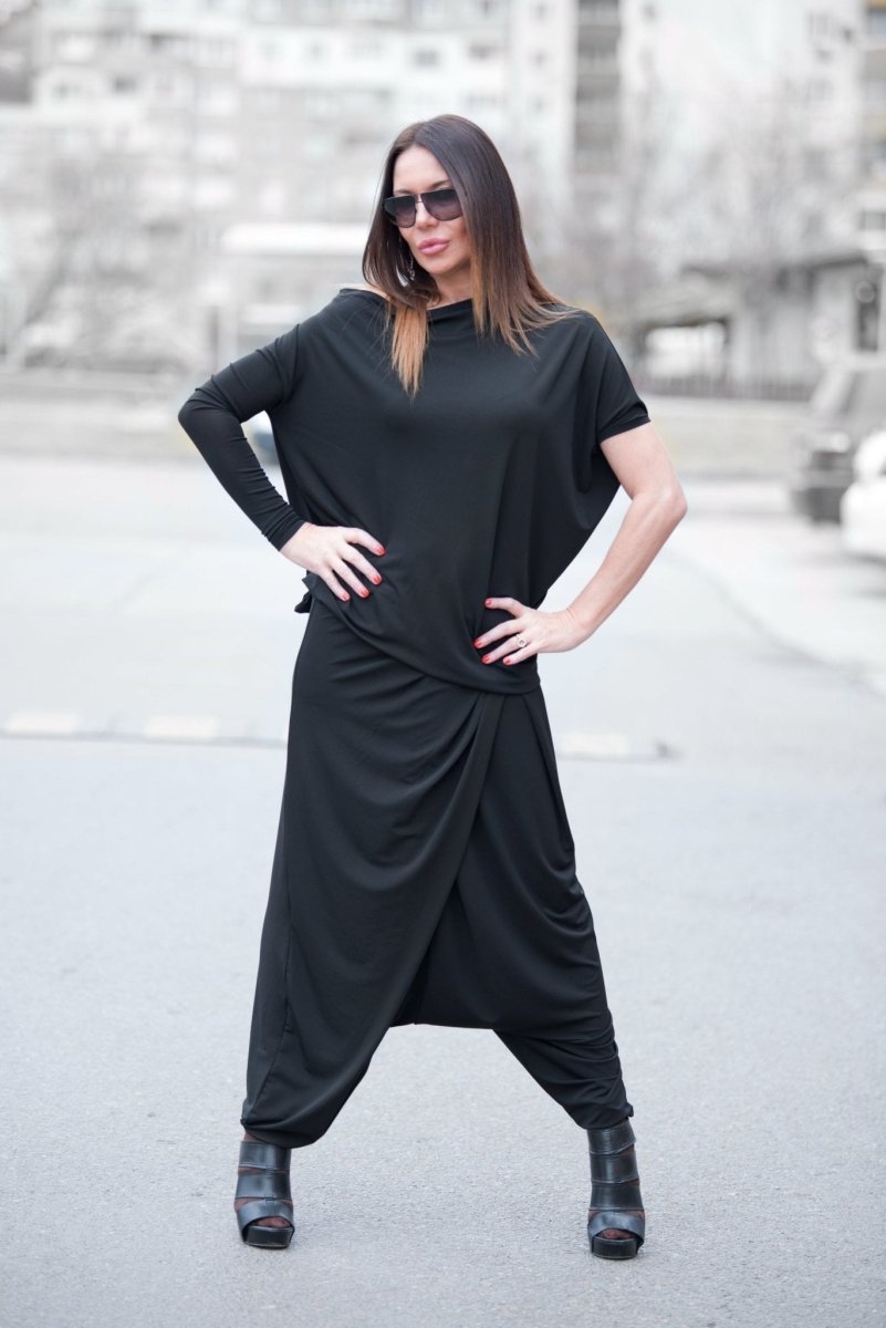 SELENA Black Woman Harem Pants - EUG FASHION EugFashion 