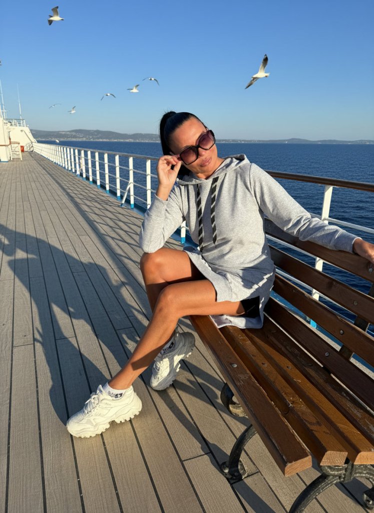 Short Grey Sweatshirt Dress SIMONA - EUG Fashion EugFashion 