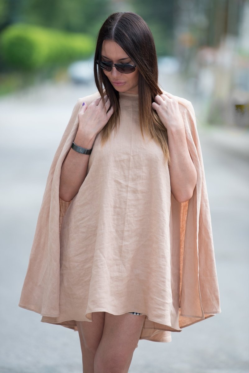 Short Linen Dress JENNIFER - EUG Fashion
