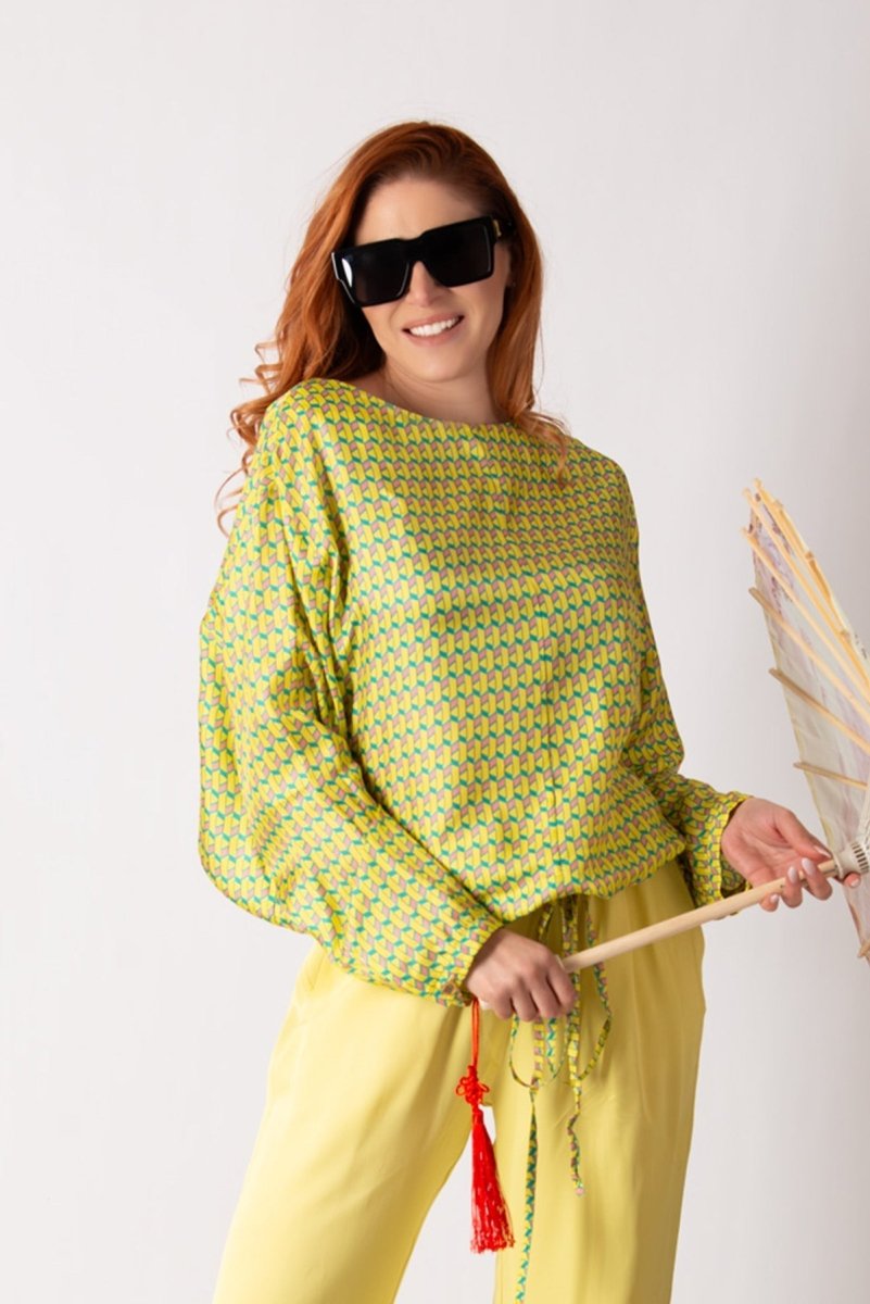 SIERA YELLOW SPRING SUMMER TOP - EUG FASHION EugFashion 