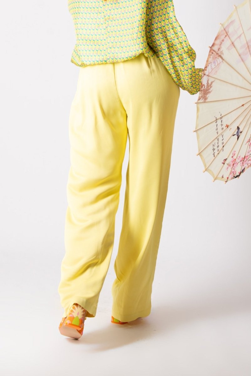 SIERA YELLOW VISCOSE PANTS - EUG Fashion EugFashion 