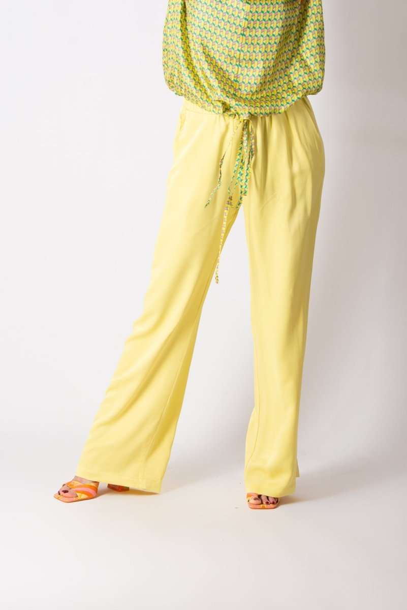 SIERA YELLOW VISCOSE PANTS - EUG Fashion EugFashion 