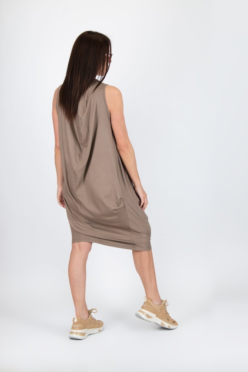 Sleeveless Jersey Dress ONIX SALE - EUG Fashion EugFashion 