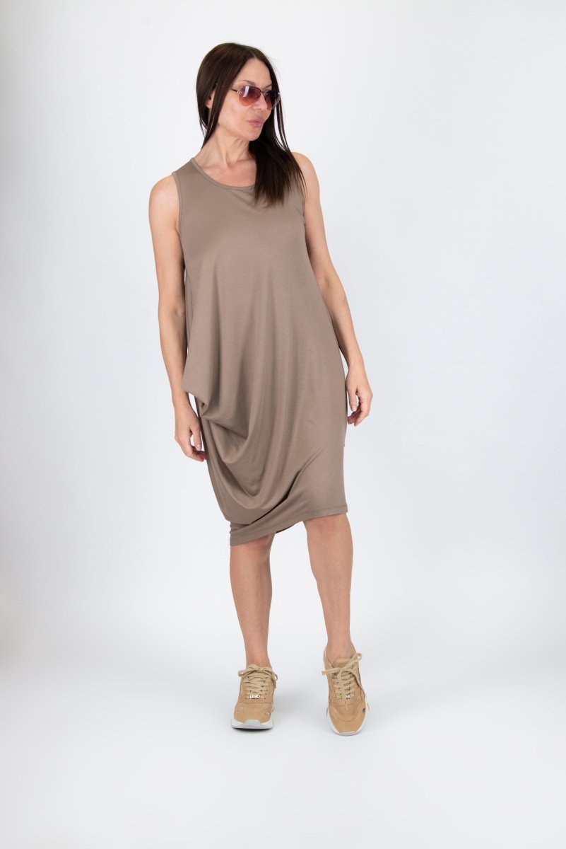 Sleeveless Jersey Dress ONIX SALE - EUG Fashion EugFashion 