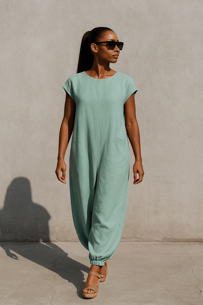 Sleeveless Linen Jumpsuit Lilian - EUG Fashion EugFashion 