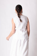 Sleeveless Linen Top GENOA - EUG Fashion