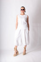 Sleeveless Linen Top GENOA - EUG Fashion