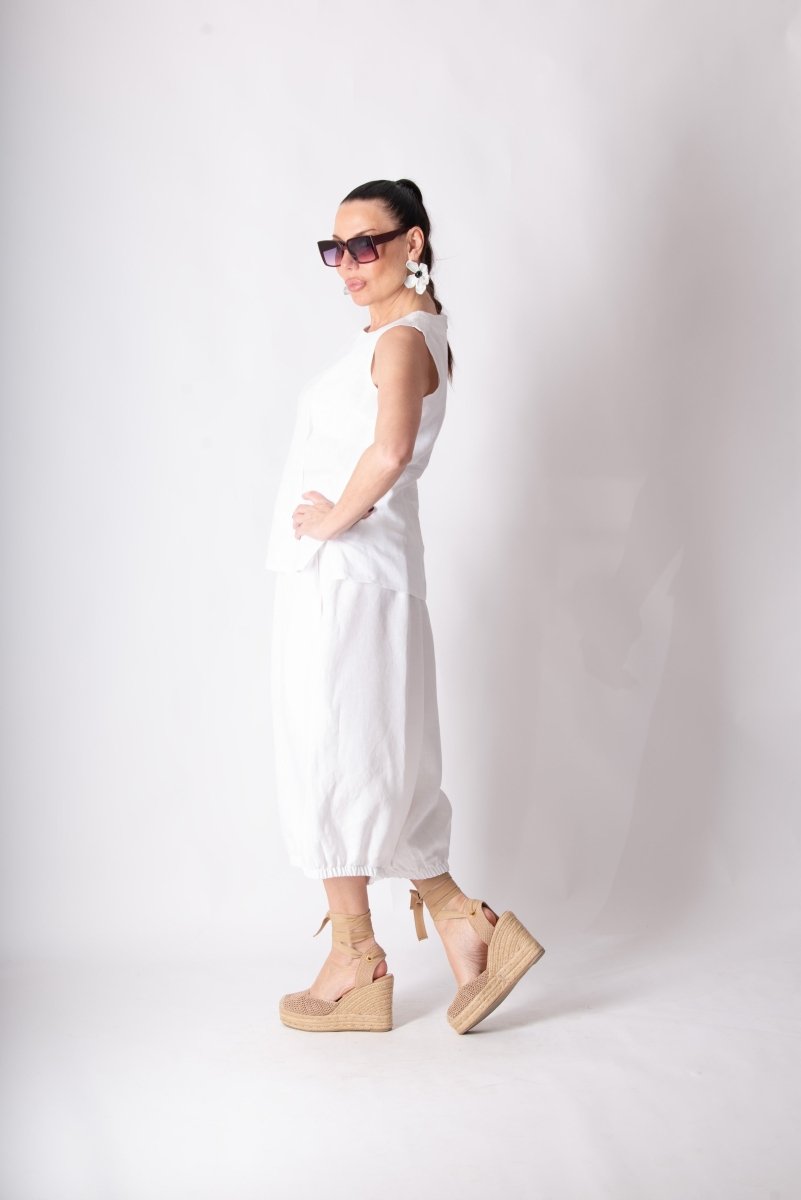 Sleeveless Linen Top GENOA - EUG Fashion