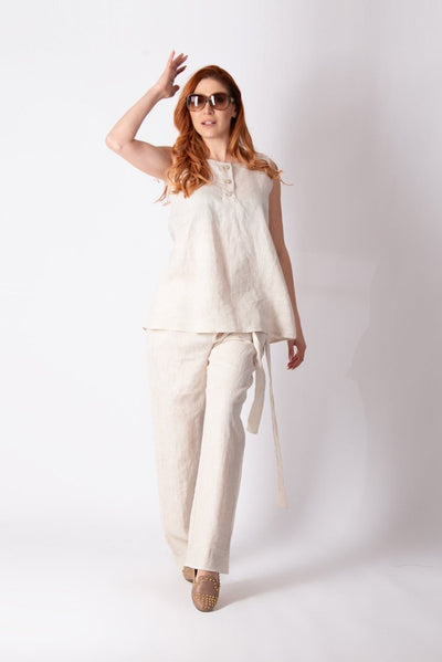 Sleeveless Linen Top REMI - EUG FASHION EugFashion 