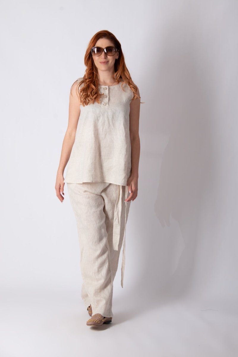 Sleeveless Linen Top REMI - EUG FASHION EugFashion 