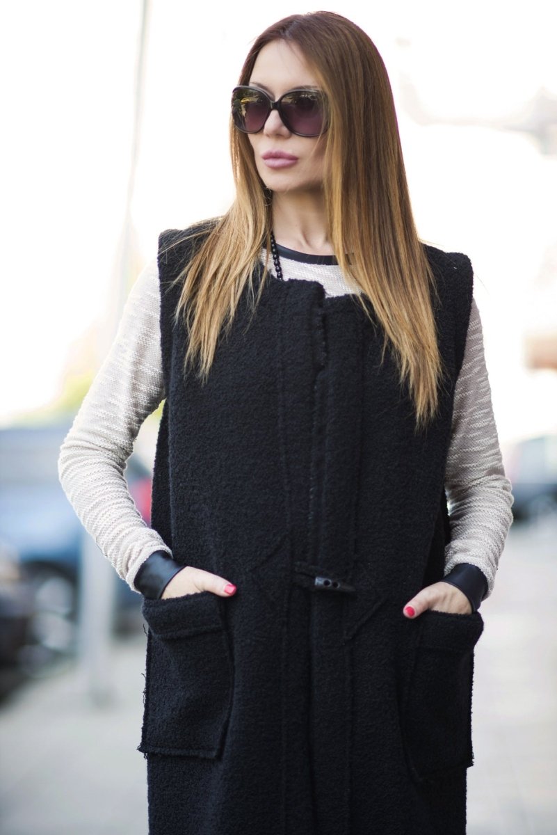 Sleeveless Long Wool Vest IRENE - EUG Fashion