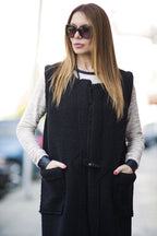 Sleeveless Long Wool Vest IRENE - EUG Fashion