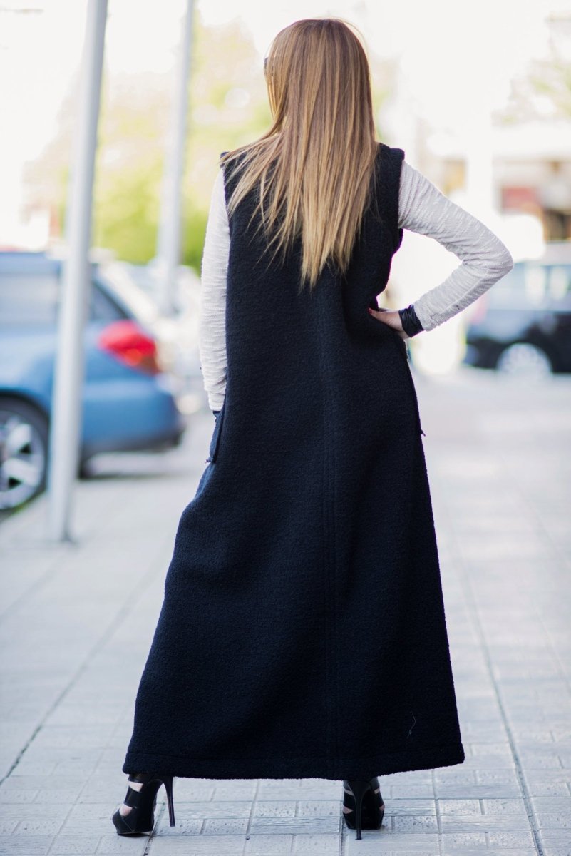 Sleeveless Long Wool Vest IRENE - EUG FASHION EugFashion 