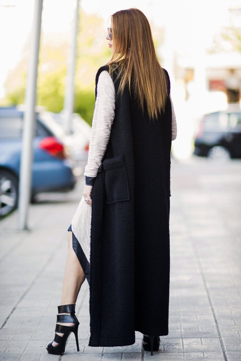 Sleeveless Long Wool Vest IRENE - EUG Fashion