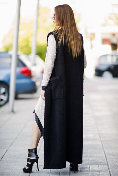 Sleeveless Long Wool Vest IRENE - EUG Fashion EugFashion 