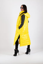 Sleeveless Yellow Puffer Jacket OXANA SALE - EUG Fashion