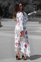 Summer Floral Wrap Dress ASTRID - EUG Fashion
