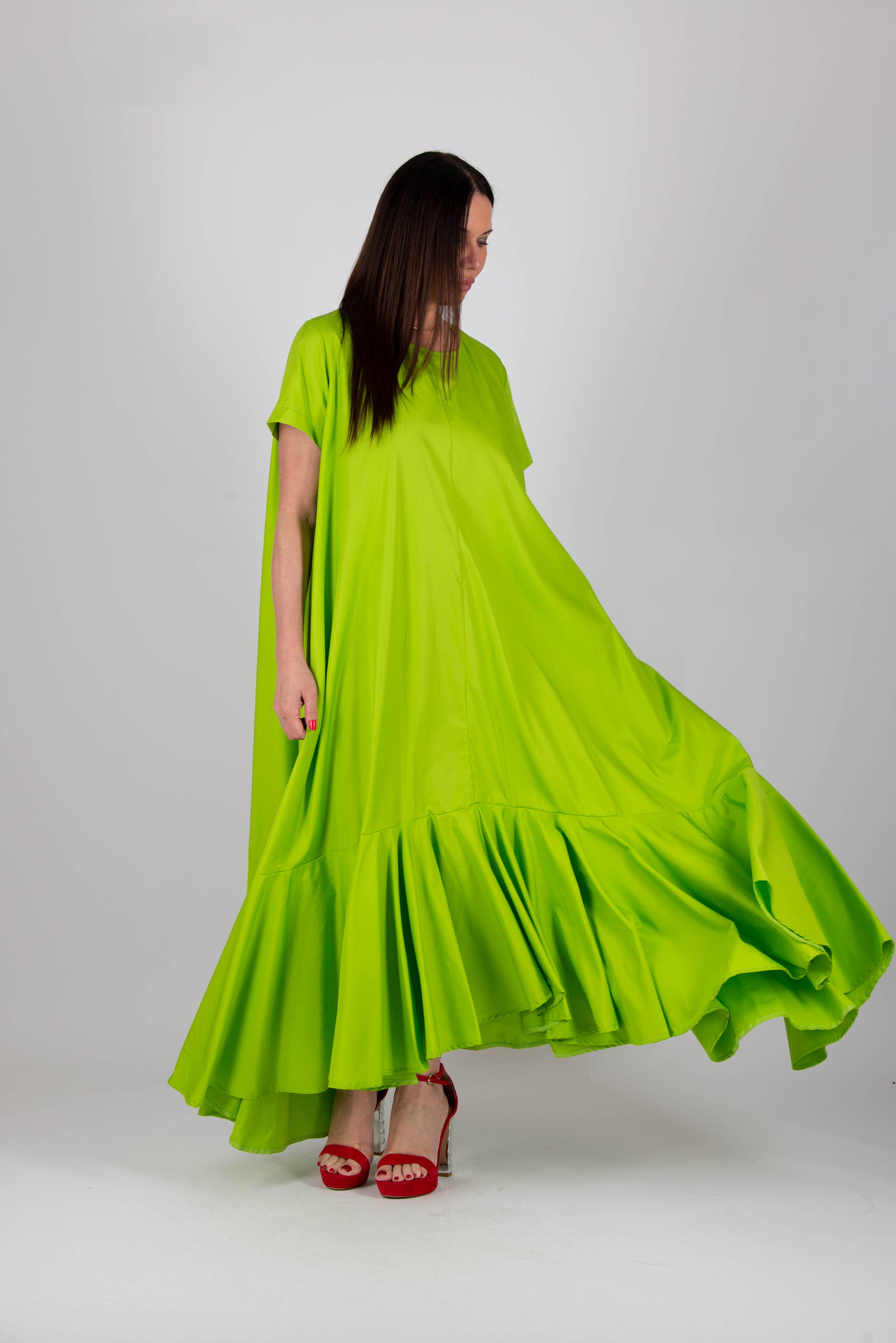 Grass Green Summer Dress - Diva - RTS
