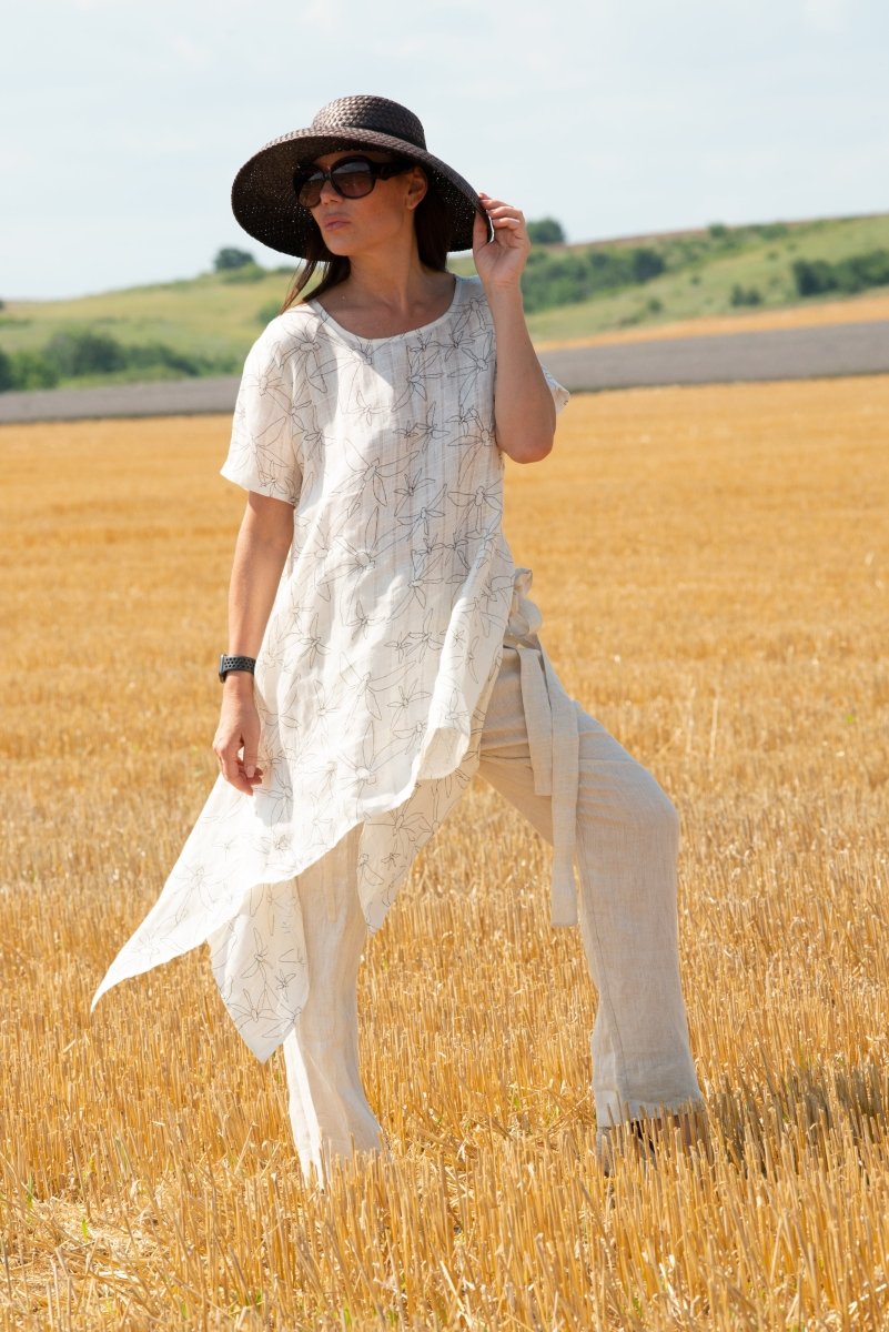 Summer Linen Top CAROLINE - EUG Fashion EugFashion 