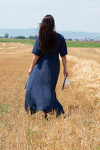Summer Linen Wrap Dress VERONA - EUG Fashion