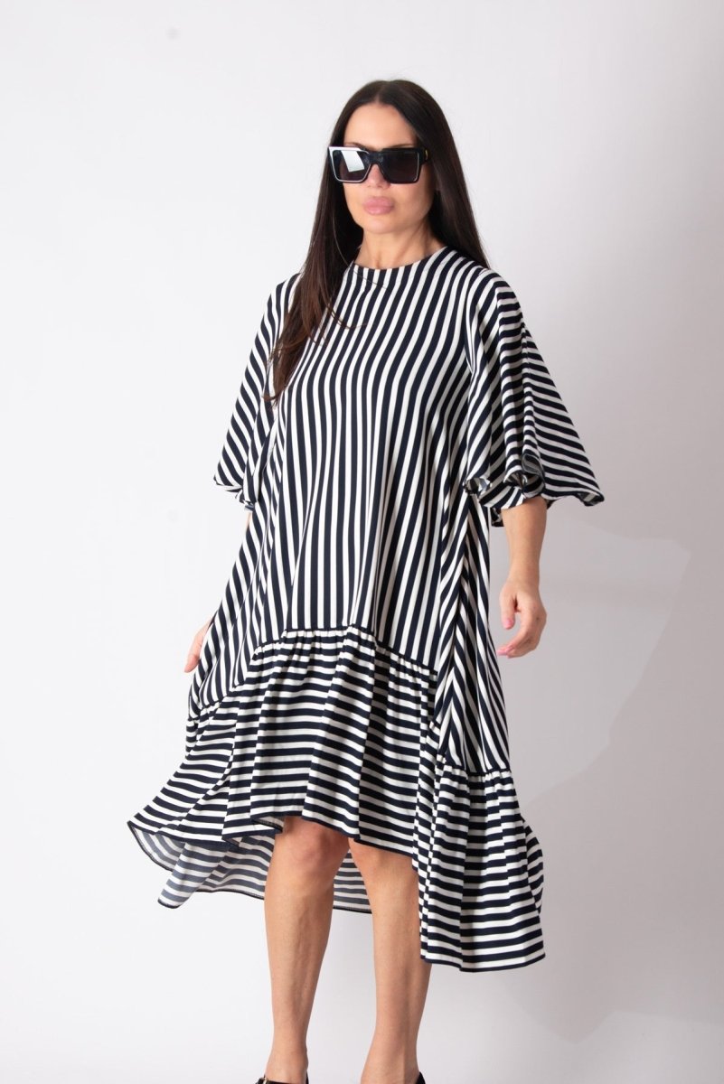 Summer striped dress IVANINA - EUG Fashion