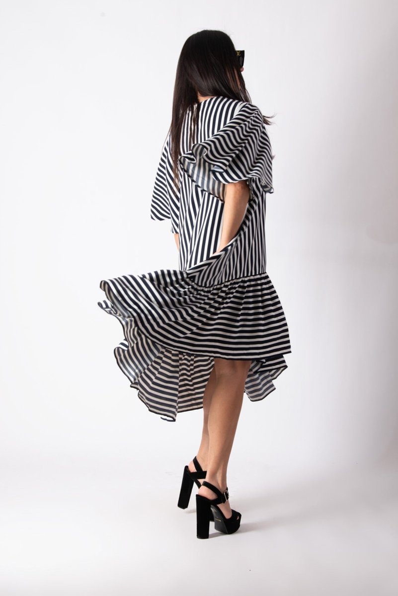 Summer striped dress IVANINA - EUG Fashion