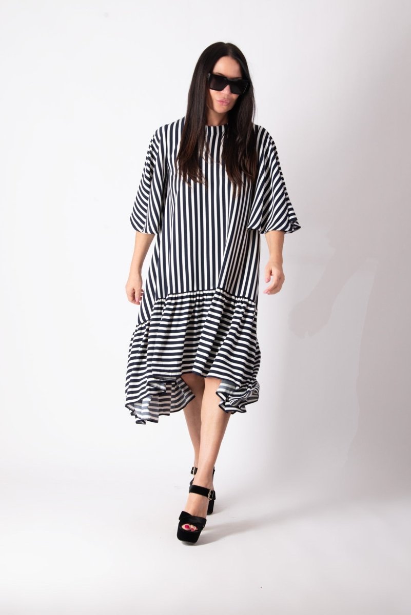 Summer striped dress IVANINA - EUG Fashion