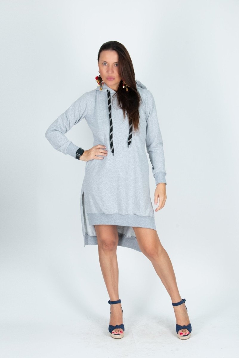 Sweatshirt Hooded Dress SIMONA - EUG FASHION EugFashion 