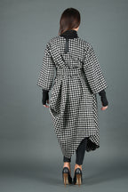 Houndstooth poncho dress Tracy - EUG Fashion