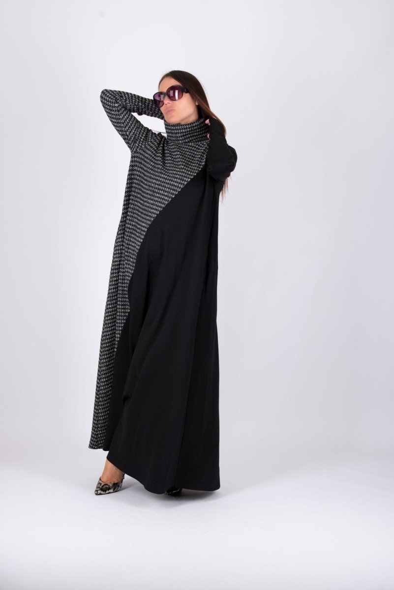 Turtleneck A line Long Dress VIVIAN BF - EUG Fashion