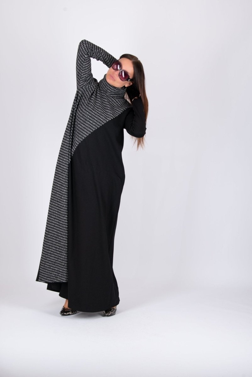 Turtleneck A line Long Dress VIVIAN BF - EUG Fashion