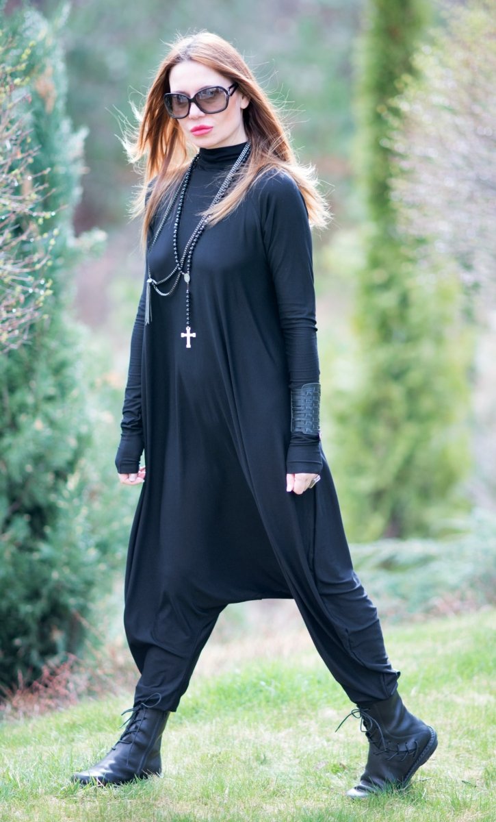 Turtleneck Harem Jumpsuit Iven - EUG Fashion