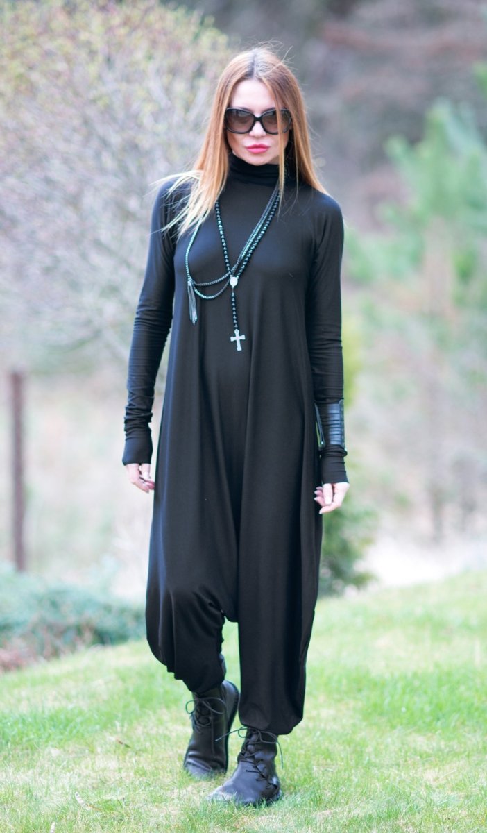 Turtleneck Harem Jumpsuit Iven - EUG Fashion