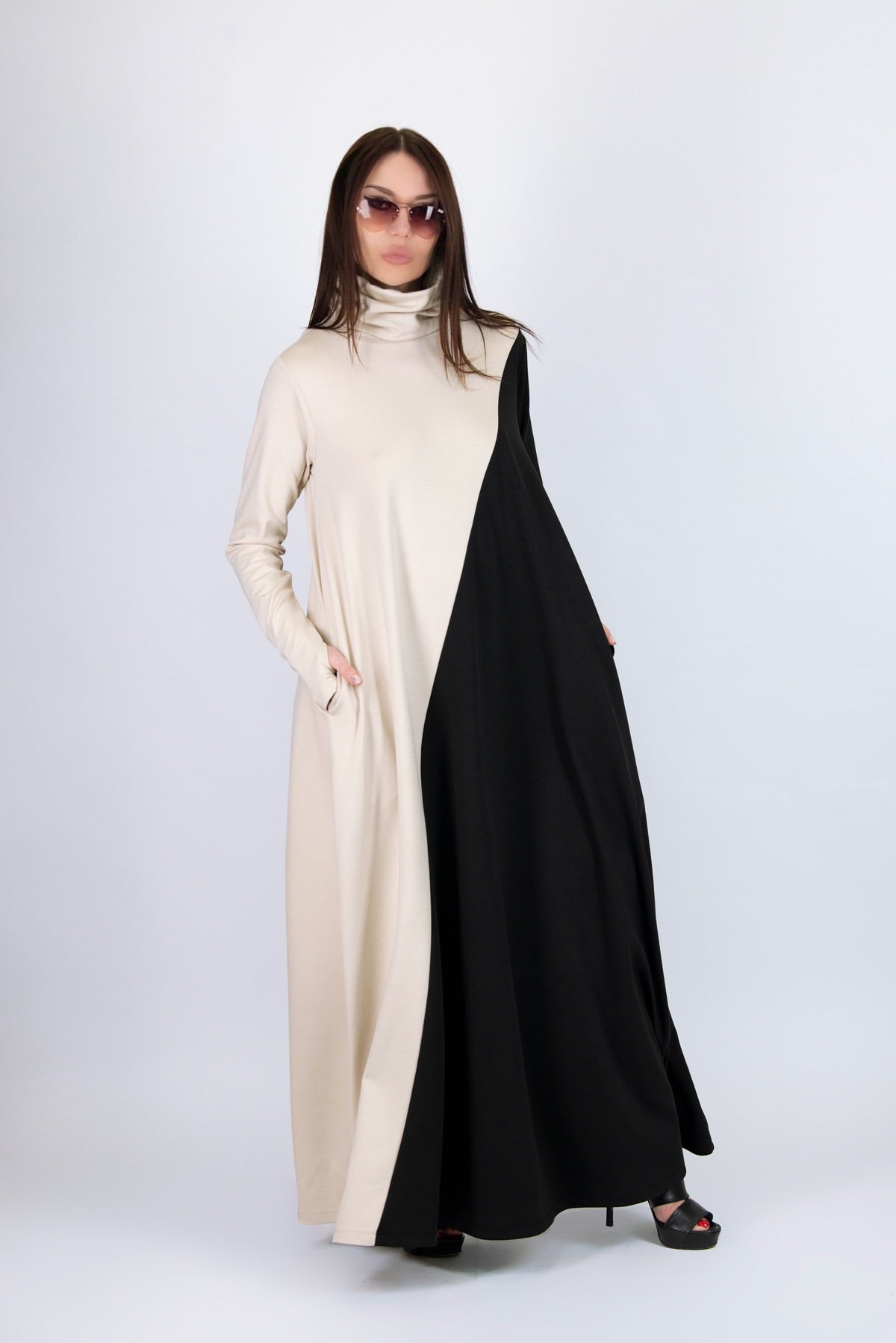 Turtleneck Long Dress VIVIAN - EUG FASHION EugFashion 