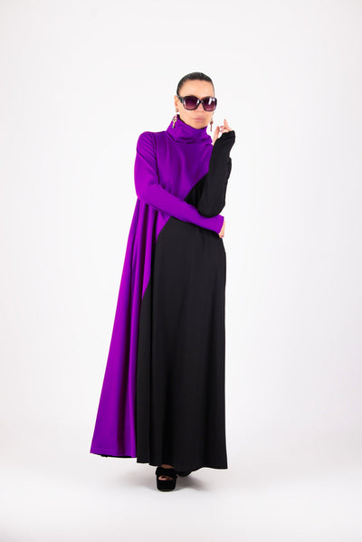 Turtleneck Long Dress VIVIAN - EUG FASHION EugFashion 