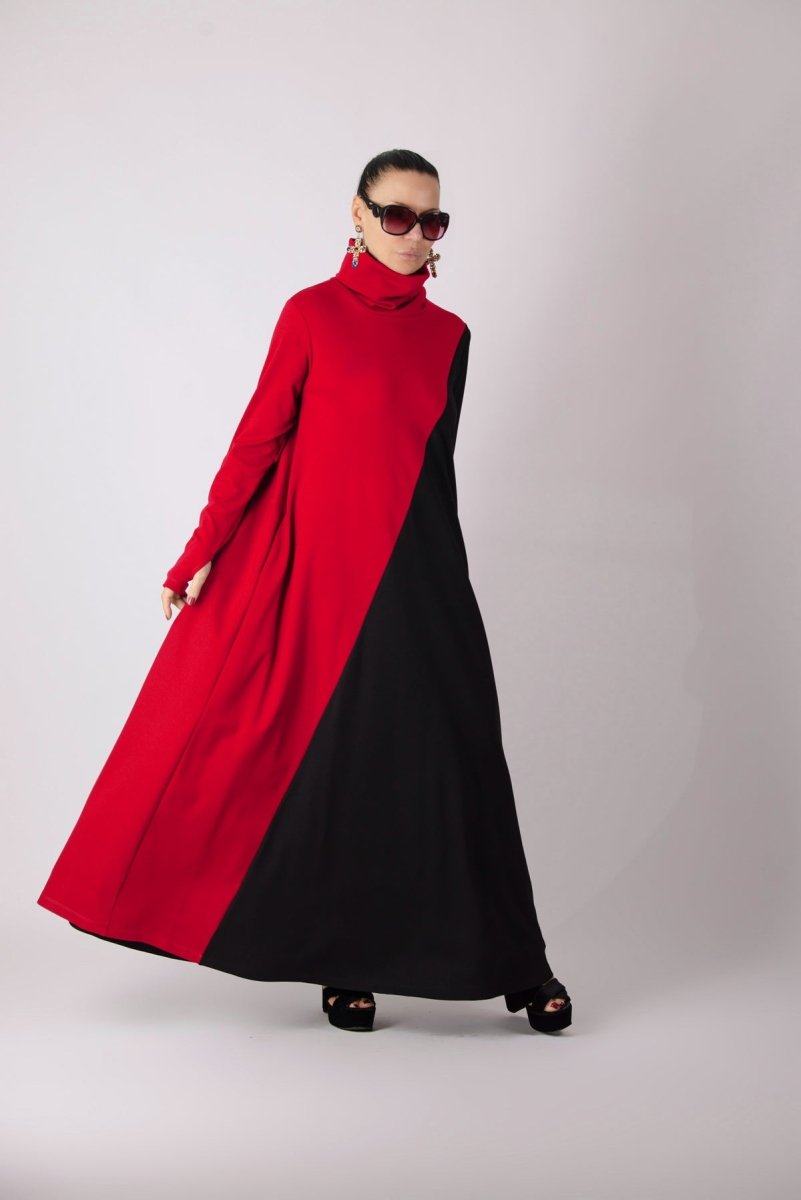 Turtleneck Long Dress ViVIAN BF - EUG Fashion
